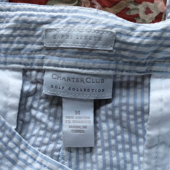 Charter club Capri pants 14 palm tree - Picture 3 of 8